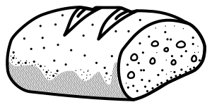openclipart圖庫：bread - lineart