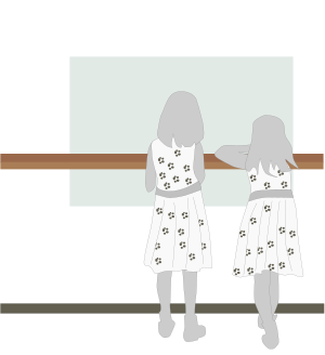 openclipart圖庫：Girls in the museum