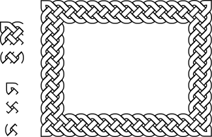 openclipart圖庫：4-plait border rectangle