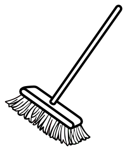 openclipart圖庫：broom - line art
