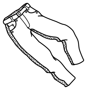 openclipart圖庫：trousers - lineart