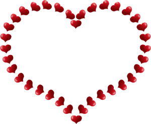 openclipart圖庫：Red Heart Shaped Border with Little Hearts