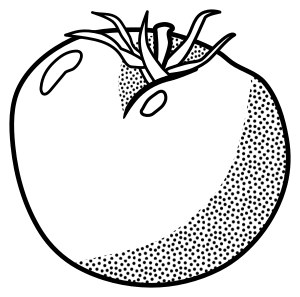 openclipart圖庫：tomato - lineart