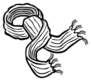 openclipart圖庫：scarf - lineart
