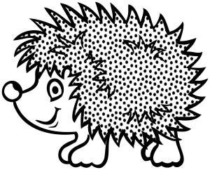 openclipart圖庫：hedgehog - lineart