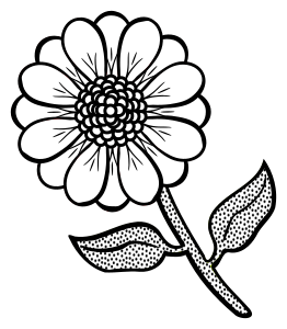 openclipart圖庫：flower - lineart
