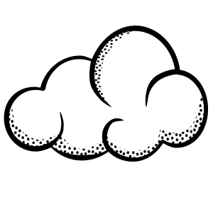 openclipart圖庫：cloud - lineart