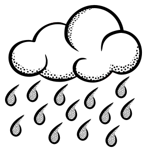 openclipart圖庫：rain - lineart