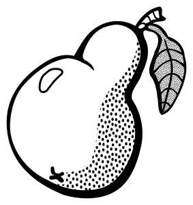 openclipart圖庫：pear - lineart
