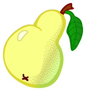 openclipart圖庫：pear - coloured