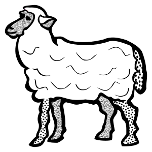 openclipart圖庫：sheep - lineart