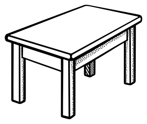 openclipart圖庫：table - lineart