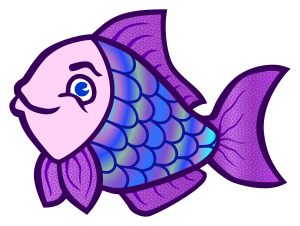 openclipart圖庫：fish - coloured