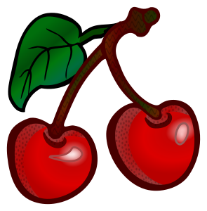 openclipart圖庫：cherries - coloured