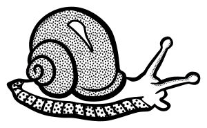 openclipart圖庫：snail - lineart