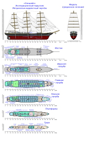 openclipart圖庫：Tall ship "Sunshine" design