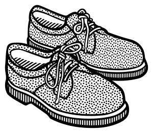 openclipart圖庫：shoes - lineart