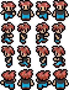 openclipart圖庫：Retro Character Sprite Sheet