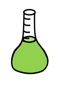 openclipart圖庫：Erlenmeyer flask with green liquid