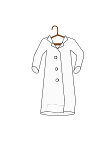 openclipart圖庫：Lab coat on a hanger