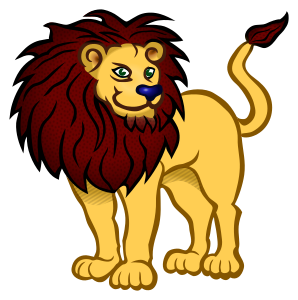 openclipart圖庫：lion - coloured