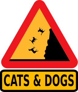openclipart圖庫：Falling cats and dogs