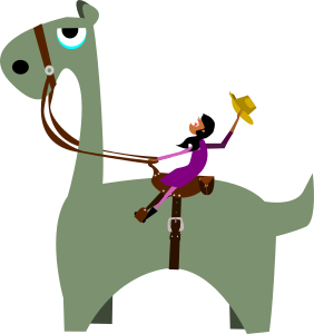 openclipart圖庫：Dinosaur Rider