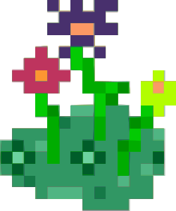 openclipart圖庫：Pixel Flower Patch