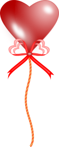 openclipart圖庫：heart balloon