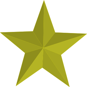 openclipart圖庫：Gold Five-Pointed Star