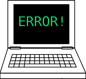 openclipart圖庫：Laptop with Error