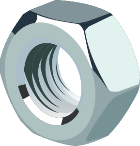 openclipart圖庫：Nut of steel