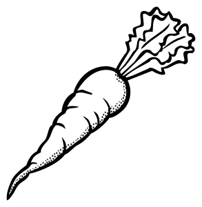 openclipart圖庫：carrot - lineart