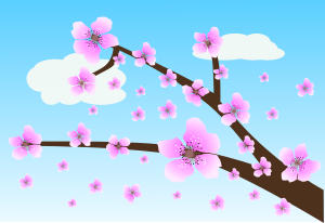openclipart圖庫：Fiori di pesco