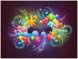 openclipart圖庫：Badge With Abstract Background 5