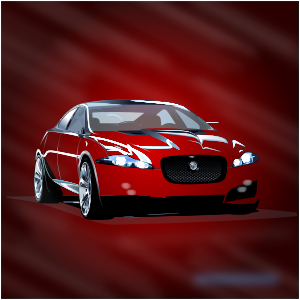 openclipart圖庫：dream-car vermelho - REMIX