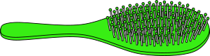openclipart圖庫：Bright Green Hairbrush