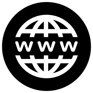 openclipart圖庫：WWW Icon - White on Black