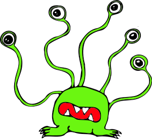 openclipart圖庫：Monster with Big Eyes