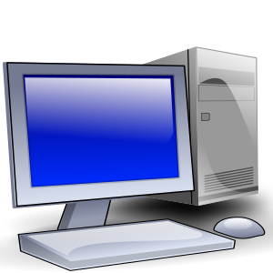 openclipart圖庫：Generic desktop PC with screen and mouse