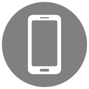 openclipart圖庫：Mobile Icon - White on Grey