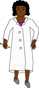 openclipart圖庫：Scientist holding a pencil