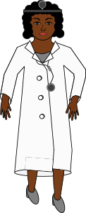 openclipart圖庫：Doctor with head mirror and stethoscope
