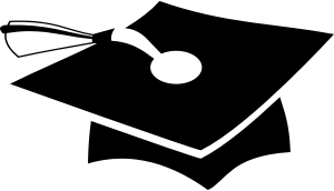 openclipart圖庫：Graduation Hat - Monochrome Icon