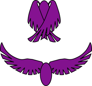 openclipart圖庫：Open and closed wings