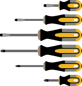 openclipart圖庫：Different screwdrivers