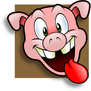 openclipart圖庫：Happy pig avatar