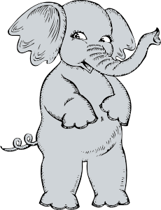openclipart圖庫：girl elephant