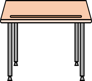 openclipart圖庫：Simple school desk