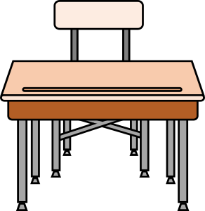 openclipart圖庫：Empty student's desk